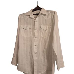 Elegant White Button-Down Shirt for Men